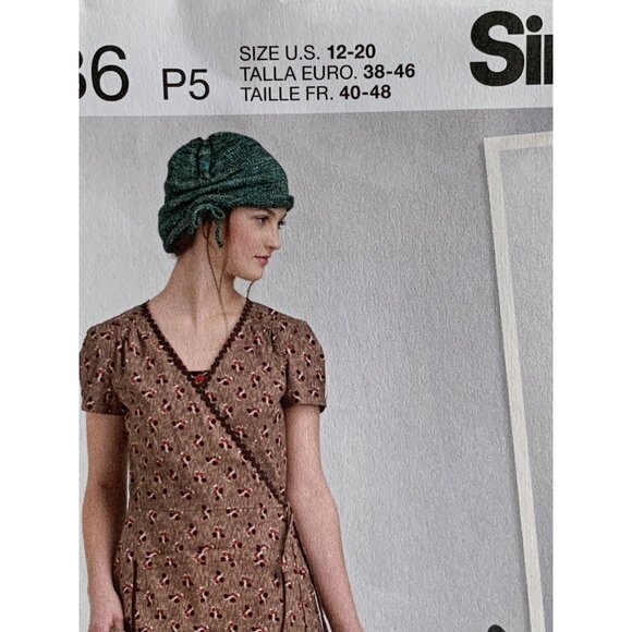 Simplicity Dottie Angel Slip Wrap Dress Misses sewing pattern 8186 sz12-20 - Unc - Picture 5 of 9